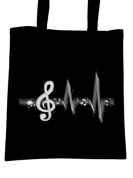 Žiju muzikou taška Black