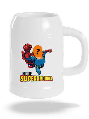 Moje superhrdinka půllitr White