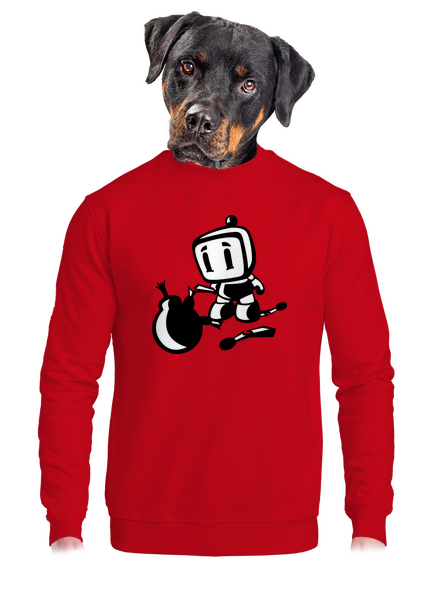 Bomberman unisex mikina bez kapuce Red