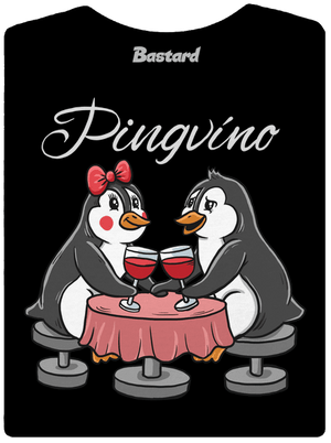 Pingvíno dámské tričko s lemem Black