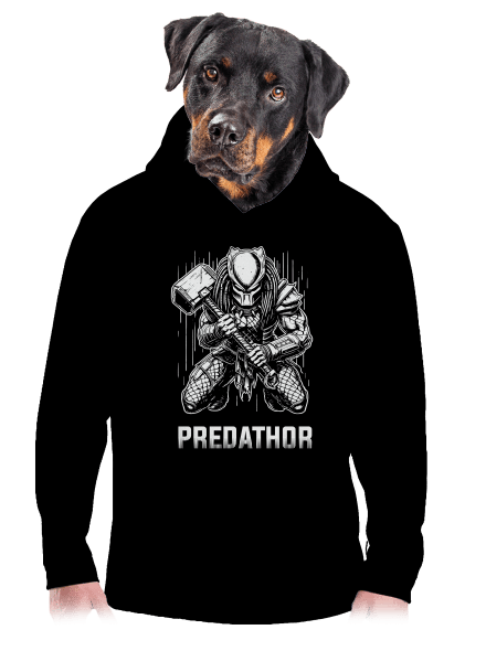 PredaThor a kladívko pánská mikina klokanka Black
