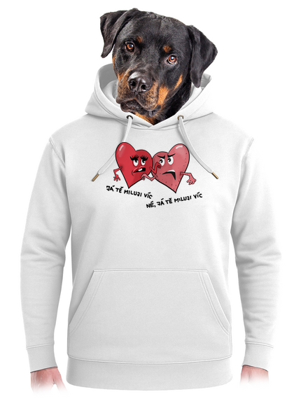 Srdíčka unisex mikina premium Snowwhite