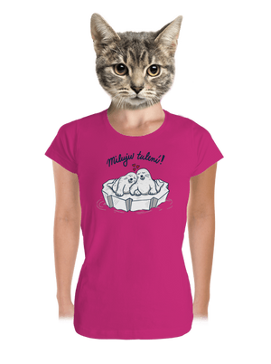 Miluju tulení dámské tričko premium Magenta