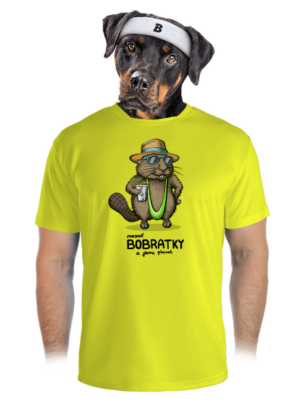 Bobratky pánské sportovní tričko Neon Yellow