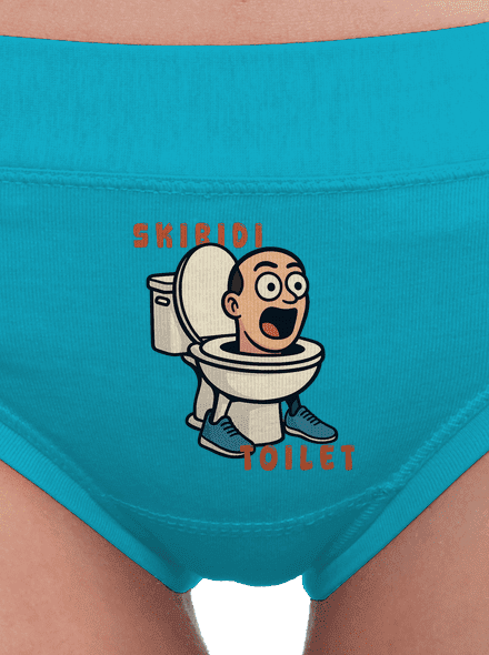 Skibidi Toilet dámské kalhotky Turquoise