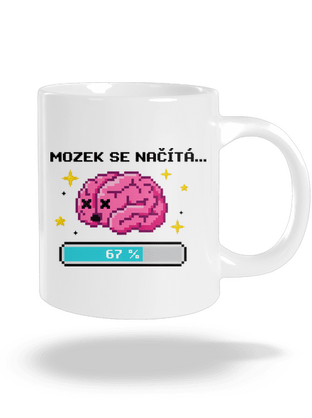 Mozek se načítá velký hrnek White