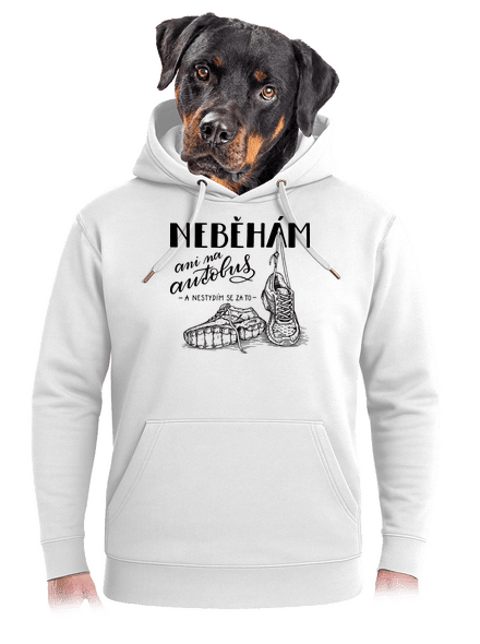 B12: Neběhám unisex mikina premium Snowwhite