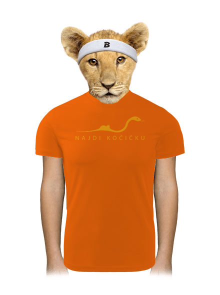Najdi kočičku dětské sportovní tričko Neon Orange