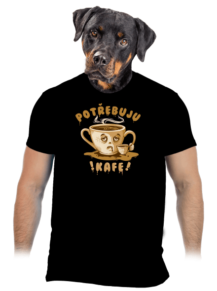 Potřebuju kafe pánské tričko Black