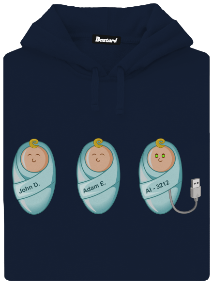 AI baby pánská mikina klokanka Navy