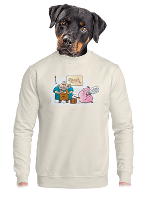 unisex mikina bez kapuce