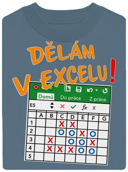 Dělám v Excelu unisex mikina bez kapuce Nordic Blue