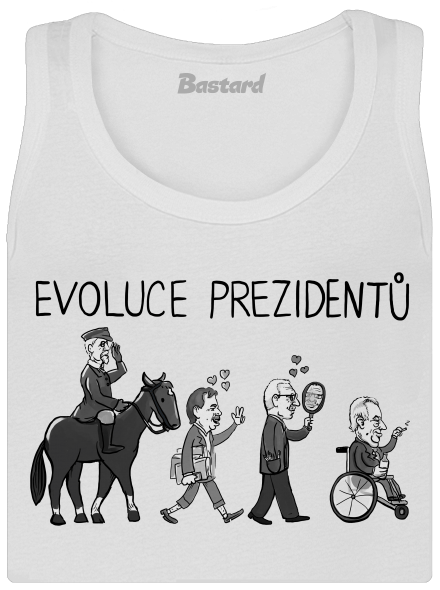 Evoluce prezidentů dámské tílko klasické White