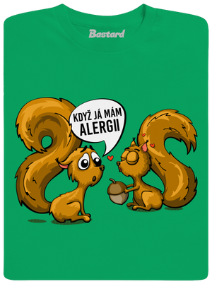 Alergická veverka pánské tričko Kelly Green