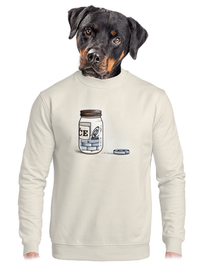 unisex mikina bez kapuce