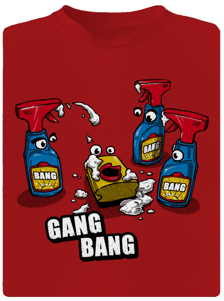 Gang bang pánské sportovní tričko Red Mal