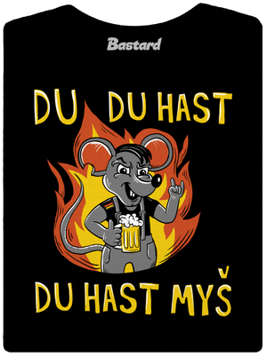 Du hast myš dámské tričko s lemem Black