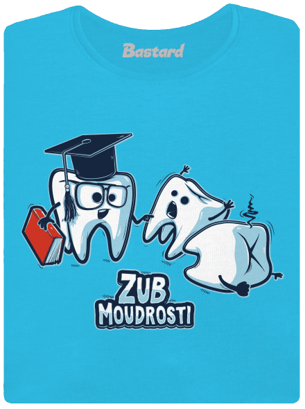Zub moudrosti dámské tričko s lemem Blue Atol