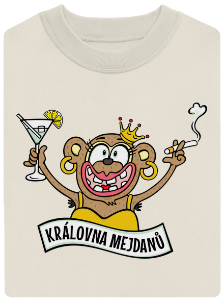 Královna mejdanů unisex mikina bez kapuce Off White