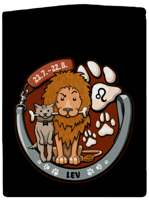 Psí horoskop: Lev dámská mikina na zip Black