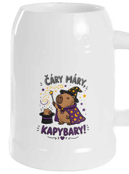 Čáry máry kapybary půllitr White