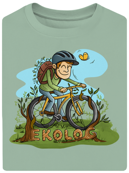 Ekolog unisex tričko oversized Sage