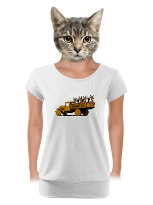 Zásobování dámské tričko s lemem White