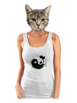 Dvě spící pandy dámské tílko klasické White