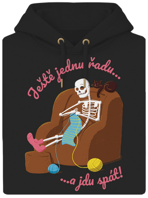 Ještě jednu řadu unisex mikina premium Dark Black