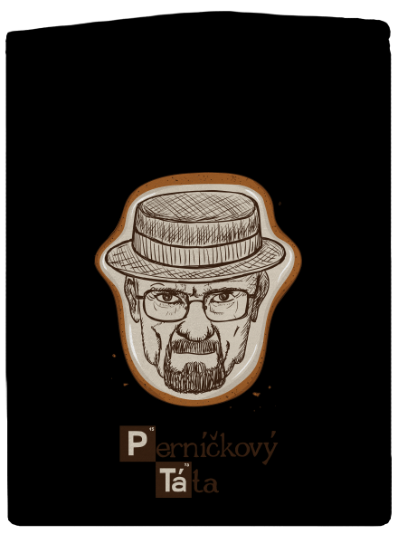 Perníčkový táta a Perníček pánská mikina na zip Black