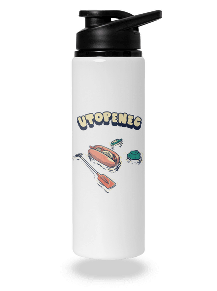 Utopenec lahev na vodu White