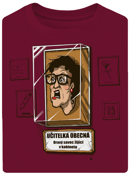 Učitelka obecná unisex tričko oversized Garnet