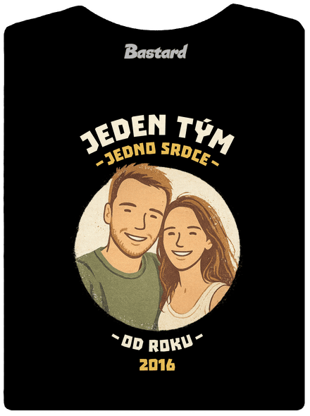 Jeden tým z vlastní fotky dámské tričko premium Black