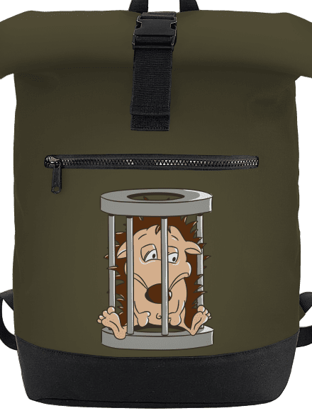 Ježeček v kleci batoh Military Green