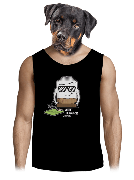 Čajový týpek pánské tílko Black