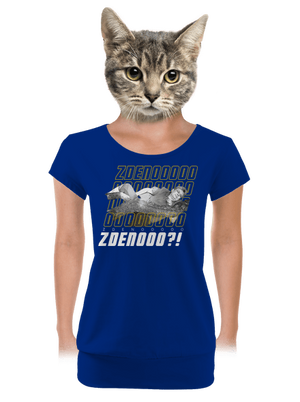 B18: Bába pod kořenem dámské tričko s lemem Royal Blue Mal