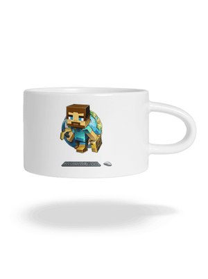 B17: Minecraft hrnek makronka White