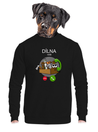 unisex mikina bez kapuce