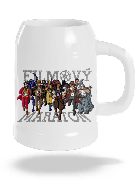 Filmový maraton půllitr White