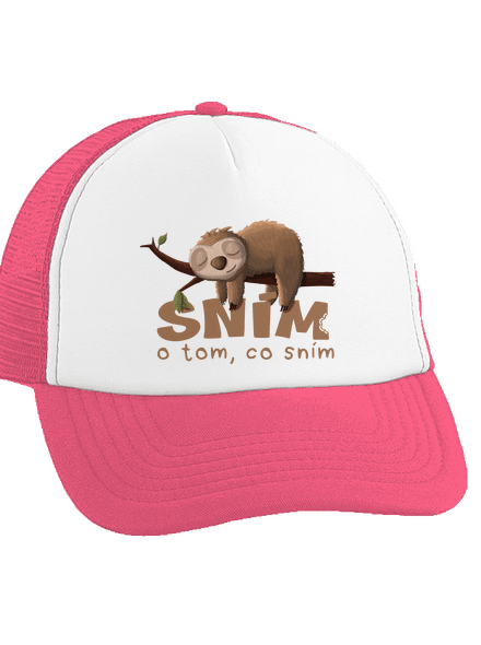Sním o tom, co sním kšiltovka truckerka Fluorescent Pink cap