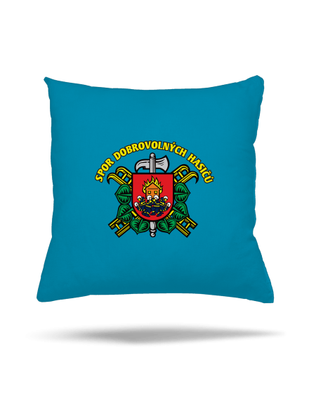 Spor dobrovolných hasičů polštář Blue Turquoise