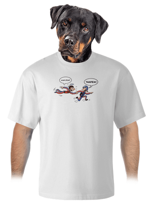 Tandem unisex tričko oversized White