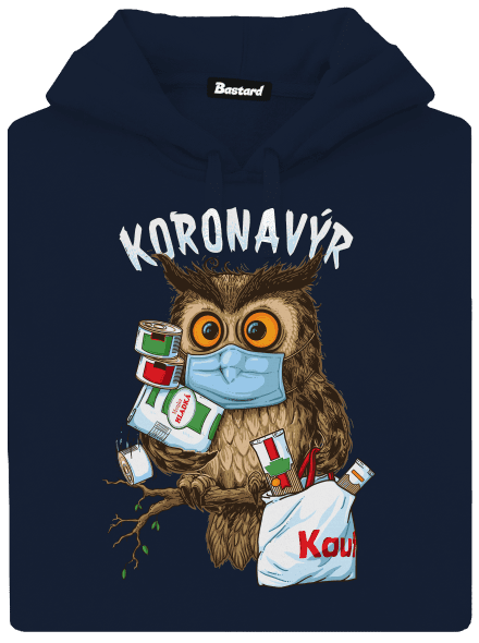 Koronavýr pánská mikina klokanka Navy