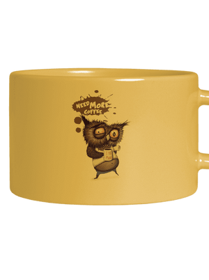 Potřebuju víc kafe hrnek makronka Yellow Macaron