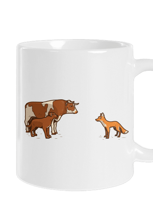 Vůl, pes a vulpes klasický hrnek White