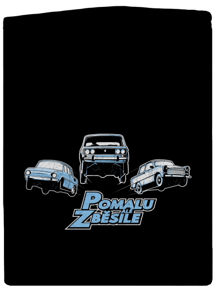 Pomalu ale zběsile pánská mikina na zip Black
