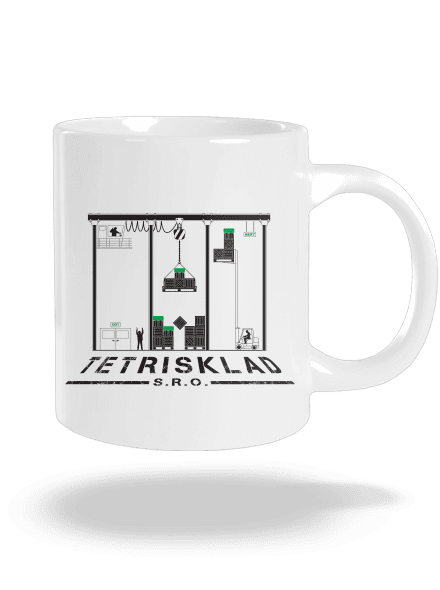 Tetrisklad velký hrnek White