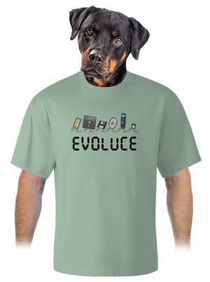 Evoluce úložiště unisex tričko oversized Sage