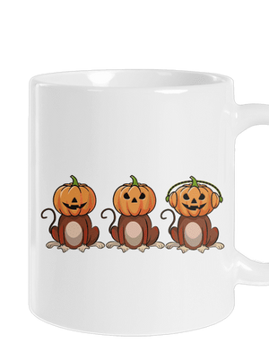 Halloween opičky klasický hrnek White