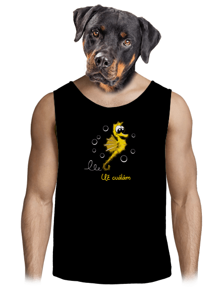 Na koníka pánské tílko Black